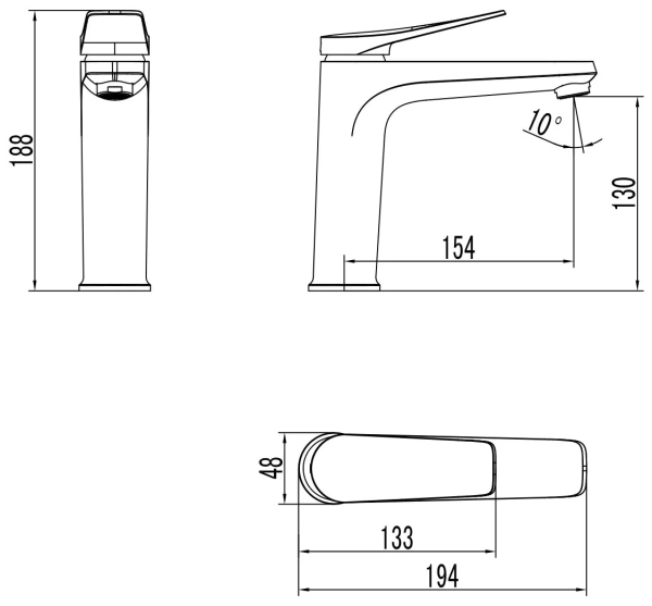 Смеситель для раковины Lemark Bronx (LM3737GM)